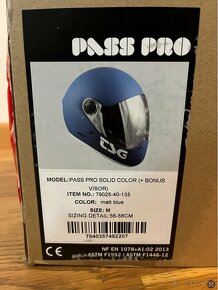 Prilba Pass Pro Solid - Farba Matt Blue - Medium Size - 5