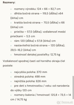Detská postieľka Kinderkraft Lunky Gray s matracom materasso - 5