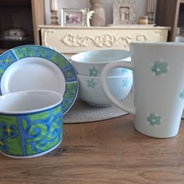 Krásne keramické šálky, misky - 5