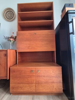 Retro nábytková stena – mid-century modern, Švédsko, teak - 5