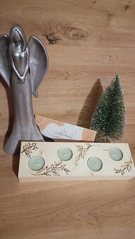 Vianočná dekorácia svietnik - 5