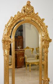 Zámecké řezbované zrcadlo - krásně zdobené - 245cm - 5