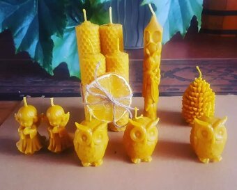 Sviečky zo včelieho vosku a ozdoby na stromček - 5