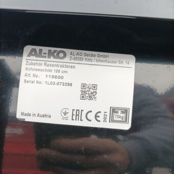 Snehová otočná radlica na kosačku - 5