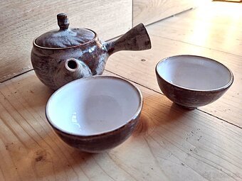 PREDAM KRASNU CESKU KERAMIKU – KYUSU, SET CAJNIK + SALKY - 5