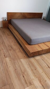 Manželská posteľ, masív dub - 5