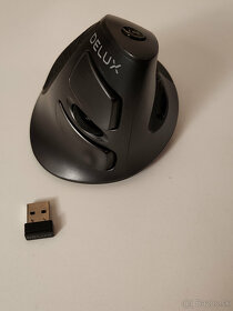 Ergonomická PC myš DELUX bezdrôtová - 5