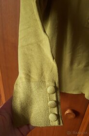 Pekný zelenkavý pulóver 3/4 rukávy - 5
