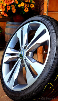 alu R18 5x112, bicolor, orig. Mercedes CLA + B, letné pneu - 5