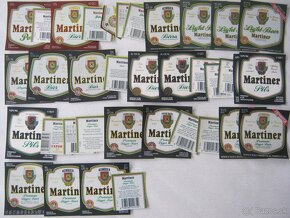 pivní pivné etikety pivovar Martin 190ks 1948-2003 - 5