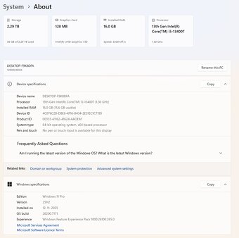 Lenovo M70q Gen 4/ i5 CPU/ 16GB RAM/ 512GB SSD - 5