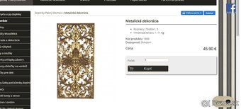 obraz - kovova zlata mandala 80x40cm -50% - 5