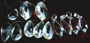 lampa, luster, tienidlo, krištálové ovesy - 5