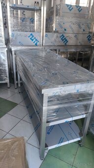 Kuchynské gastro stôl, rozrábkový, stoly s policou - 5