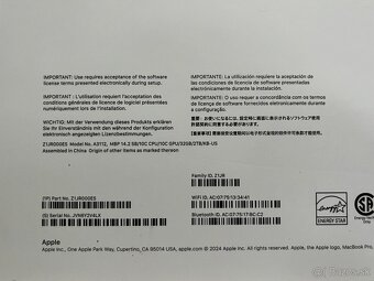MacBook Pro 14" M4 10C CPU 32GB RAM 2TB SSD - 5