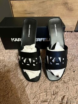 karl lagerfeld kozene nove damske slapky-sandalky - 5