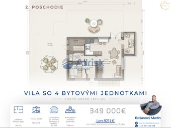 VILA so 4 bytovými jednitkami v kúpeľnom meste Trenčianske T - 5