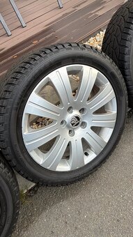 Alu disky Škoda R17 + 225/45 R17 zimné - 5