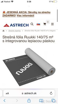 Paropriepustná strešná fólia - Ruuki 140 fix 75m2 - 5