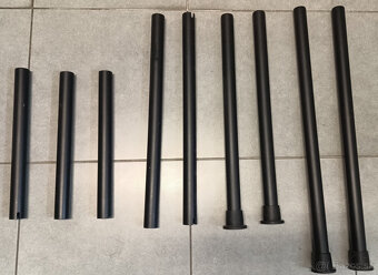 čierne trubky, rúrky, clampy, ramená na bicie - 5