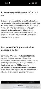 Herný monitor MSi g24c6 e2 180hz - 5