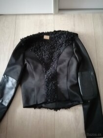 Dámsky čierny krátky kabátik - sako - 5