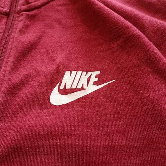 NIKE bordová mikina na zips s kapucňou M - 5