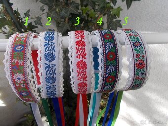 folklórna čelenka / v levanduľovom odtieni/ - 5