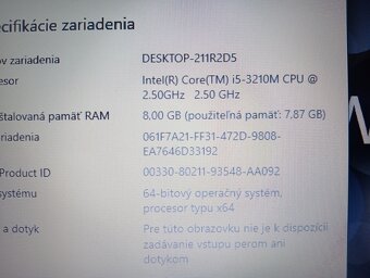 Hp elitebook 8570p , Intel(R) Core™i5 , 8gb ram ,ssd , RS232 - 5