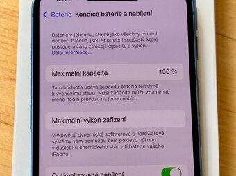 iPhone 13 Blue BATERIE 100% TOP - 5