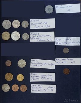 Zbierka mincí - rôzne svet mince - Afrika, Ázia,EU a Ostrovy - 5