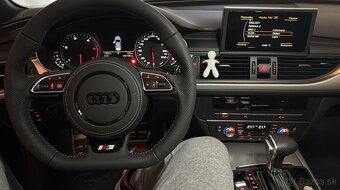 AUDI MULTIFUNKCNY VOLANT S AIRBAGOM A PADLAMI, biela niť . - 5