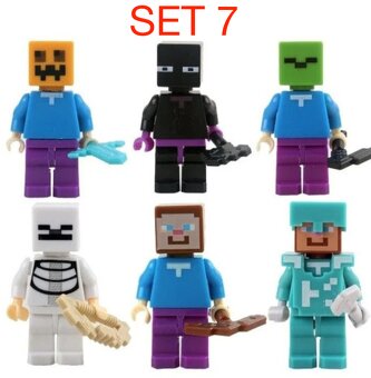 Rôzne figúrky Minecraft - typ lego - nové - - 5