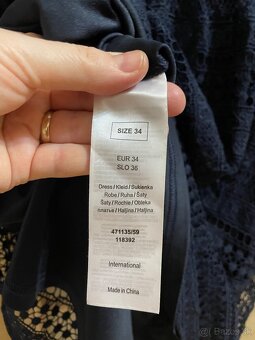 Predám modré šaty zn. Orsay veľ. 34 - 5