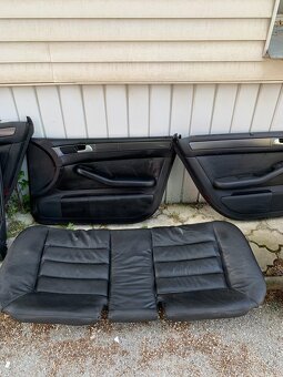 Komplet sedačky do AUDI A6 C6 - čierna koža - 5