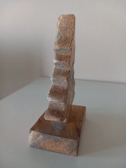 Dekorácia - drevený stromček, nový 13x8x5 cm - 5