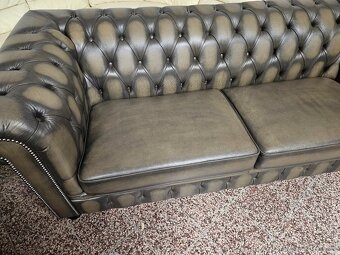 CHESTERFIELD ŠTÝL 3+2xUŠÁK,NOVÁ - 5