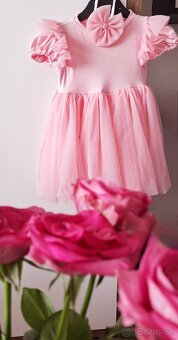 Nádherné dievčenské šatočky na 1 rok baby pink - 5