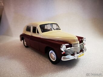 Predám nový kovový model auta, veterána Gaz M20 Pobeda 1:24, - 5