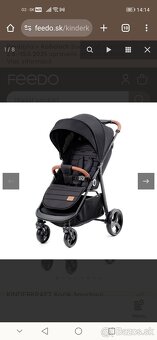 Nový 🆕 Športový Kinderkraft Kočík Grande Black so zárukou - 5