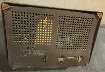 Staré retro bakelitové rádio Rektra RA90, ČSR 1939 - 5