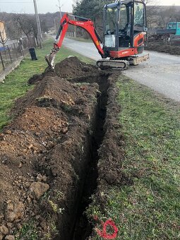 Zemné a výkopové práce, Minibager, nákladná doprava bager - 5