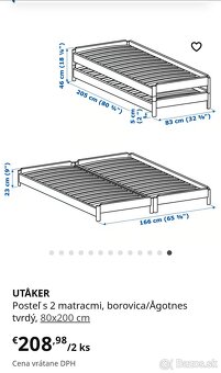 Stohovateľná posteľ IKEA - 5