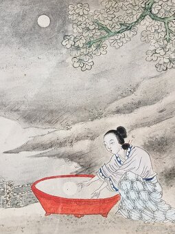 Akvarel Čína pravdepodobne 19 Storočie - 5