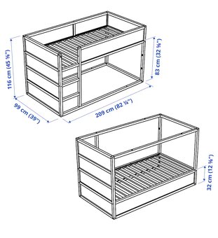 Posteľ drevená detská IKEA - 5