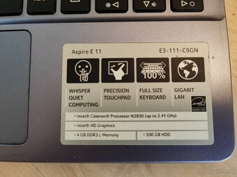 Predám notebook Acer Aspire E 11 - 5