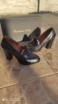 Kožené topánky na vysokom opätku Massimo Dutti - 5