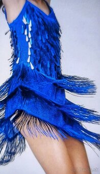 NOVÉ TANEČNÉ ŠATY latino výška 150-160 cm - 5