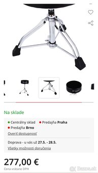 Predám elektrické bicie Millenium 750 x pro Bluetooth - 5