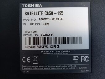 rozpredám notebook Toshiba satellite C850 - 5